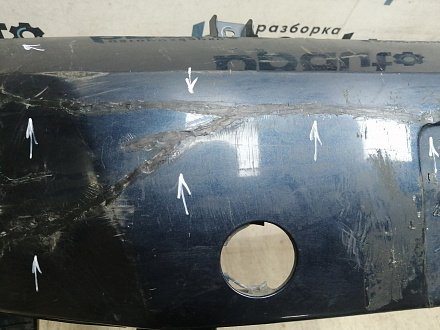 BA000244; Бампер передний; без паркт.; под омыват. (5M0807221N) для Volkswagen Golf Plus II (2009-2014)/БУ; Оригинал; Р2, Удовлетворительное; 