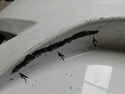 AA045614; Бампер задний; без паркт. (86611-4L200) для Hyundai Solaris I HB (2010- 2014)/БУ; Оригинал; Р2, Удовлетворительное; 