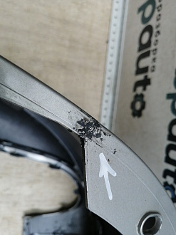 AA046061; Бампер задний, под расширители, Alltrack; под паркт. (3AF807221B) для Volkswagen Passat B7 Wagon (2011- 2014)/БУ; Оригинал; Р1, Мелкий дефект; 