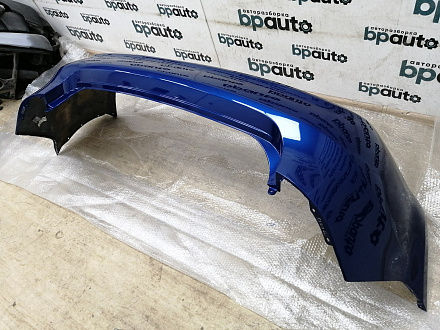 AA019509; Бампер задний; без паркт. (86611-4Y000) для Kia Rio III Sedan (2011- 2015)/БУ; Оригинал; Р0, Хорошее; (WGM) Синий перлам