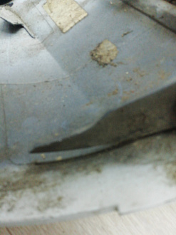 AA001055; Юбка переднего бампера - правая часть (4L0 807 062 С) для Audi Q7 I рест. (2010-2015)/БУ; Оригинал; Р2, Удовлетворительное; 