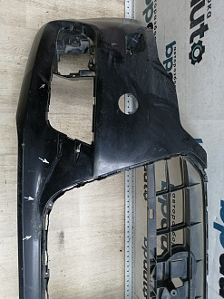 BA000163; Бампер передний; под паркт.; под омыват. (4G0 807 437) для Audi A6 C7/БУ; Оригинал; Р1, Мелкий дефект; 