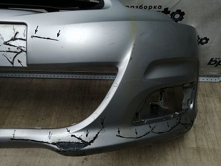 AA045228; Бампер передний; без паркт.; без омыват. (9676285080A) для Citroen C4 II HB (2011-2016)/БУ; Оригинал; Р2, Удовлетворительное;
