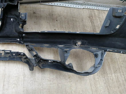 AA045519; Бампер передний; под паркт.; под омыват. (4L0 807 437 H) для Audi Q7 I рест. (2010-2015)/БУ; Оригинал; Р1, Мелкий дефект; 