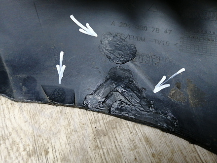 AA045425; Бампер передний, AMG; под паркт.; под омыват. (A2048807847) для Mercedes-Benz C-klasse III рест. (W204) (2011-2015)/БУ; Оригинал; Р1, Мелкий дефект; 