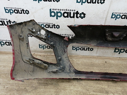 AA027875; Бампер передний; без паркт.; под омыват. (9674576177) для Peugeot 308 I рест. (2011-2015)/БУ; Оригинал; Р1, Мелкий дефект; 