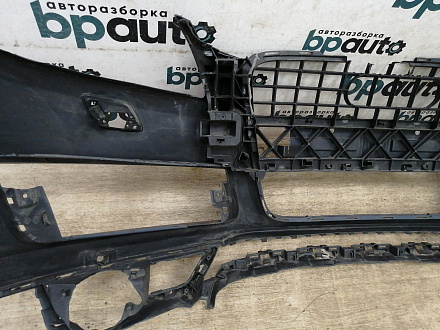 AA028998; Бампер передний; под паркт.; под омыват. (4L0 807 437 H) для Audi Q7 I рест. (2010-2015)/БУ; Оригинал; Р1, Мелкий дефект; 