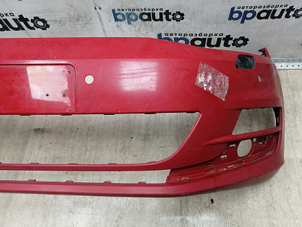 BA000222; Бампер передний; под паркт.; под омыват. (5G0807221) для Volkswagen Golf/БУ; Оригинал; Р2, Удовлетворительное; 