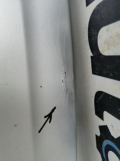 AA044902; Бампер задний; без паркт. (52159-0R150) для Toyota Rav4 40 рест. (2015 — 2019)/БУ; Оригинал; Р1, Мелкий дефект; 