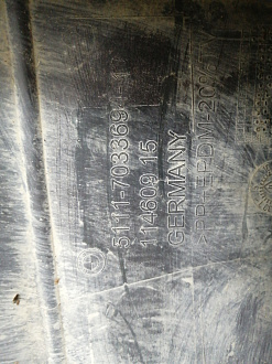 AA045565; Бампер передний; под паркт.; под омыват. (51117033694) для BMW 5 серия Е60 Е61/БУ; Оригинал; Р2, Удовлетворительное; 