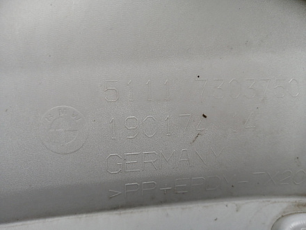 AA046499; Бампер передний; без паркт.; без омыват. (51117303750) для BMW Х1 I (E84) рест. (2012-2015)/БУ; Оригинал; Р1, Мелкий дефект; 