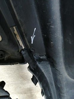 AA045532; Бампер передний; под паркт.; под омыват. (4L0 807 437 H) для Audi Q7 I рест. (2010-2015)/БУ; Оригинал; Р2, Удовлетворительное; 