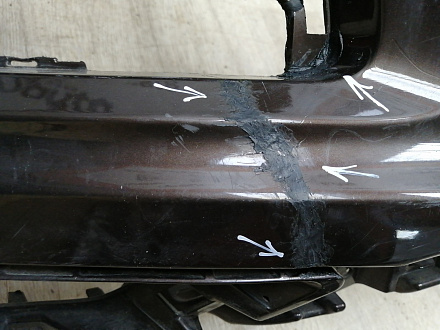 AA045535; Бампер передний; под паркт.; под омыват. (4L0 807 437 H) для Audi Q7 I рест. (2010-2015)/БУ; Оригинал; Р2, Удовлетворительное; 