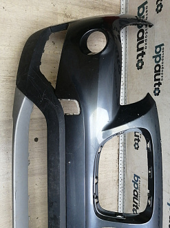 AA046506; Бампер передний; без паркт.; без омыват. (51117303750) для BMW Х1 I (E84) рест. (2012-2015)/БУ; Оригинал; Р1, Мелкий дефект; 