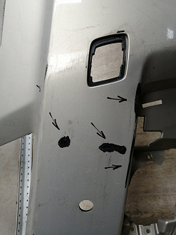 AA045435; Бампер передний; под паркт.; под омыват. (20845711) для Cadillac SRX/БУ; Оригинал; Р1, Мелкий дефект; 