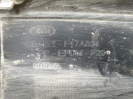 AA020014; Юбка заднего бампера, маленький вырез под выхл.трубу (BM51-F17A894) для Ford Focus/БУ; Оригинал; Р2, Удовлетворительное; 