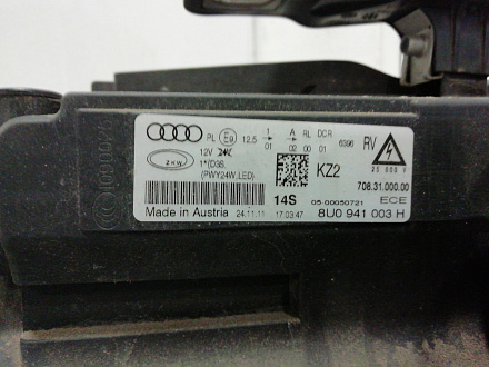 AA000231; Фара левая ксенон, светодиодная (8U0 941 003 H) для Audi Q3 I (2011-2014)/БУ; Оригинал; Р0, Хорошее; 
