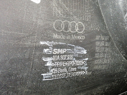 AA025852; Бампер задний; под паркт. (80A 807 511) для Audi Q5 II (2017-2020)/БУ; Оригинал; Р1, Мелкий дефект; 