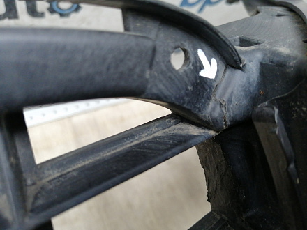 AA045518; Бампер передний; под паркт.; под омыват. (4L0 807 437 H) для Audi Q7 I рест. (2010-2015)/БУ; Оригинал; Р1, Мелкий дефект; 