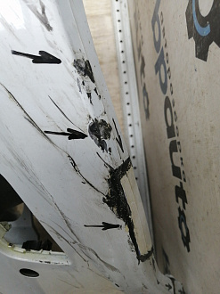 AA045705; Бампер передний, S-line; под паркт.; под омыват. (8K0 807 437 S) для Audi A4 B8/БУ; Оригинал; Р2, Удовлетворительное; 