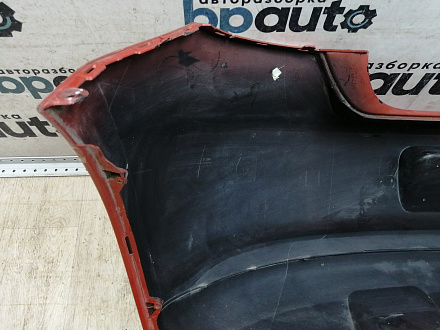 BA000210; Бампер задний; без паркт. (6R6807421BK) для Volkswagen Polo V Hatchback (2009-2013)/БУ; Оригинал; Р1, Мелкий дефект; 