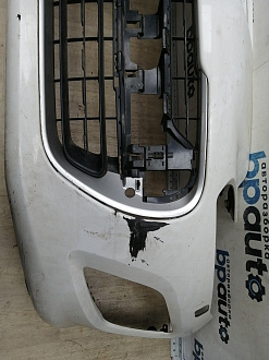 AA044864; Бампер передний; без паркт.; под омыват. (9674576177) для Peugeot 308 I рест. (2011-2015)/БУ; Оригинал; Р1, Мелкий дефект; 