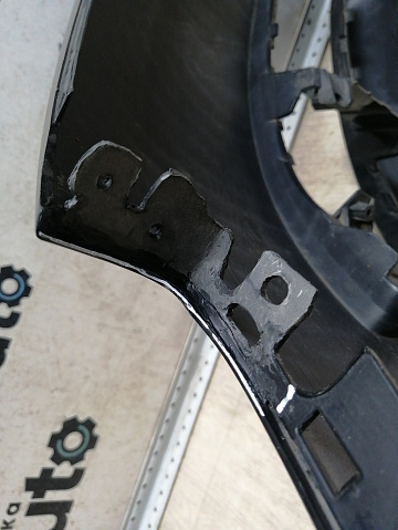 Фотография детали BA000157; Бампер передний; без паркт.; без омыват. (8P0 807 437 H) для Audi A3 8P/БУ; Оригинал; Р1, Мелкий дефект; . Фото номер 17