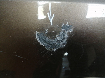 AA046225; Бампер задний; под паркт. (1T0807417K) для Volkswagen Touran II (2010-2015)/БУ; Оригинал; Р1, Мелкий дефект; 