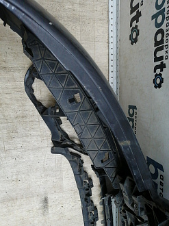 AA045534; Бампер передний; под паркт.; под омыват. (4L0 807 437 H) для Audi Q7 I рест. (2010-2015)/БУ; Оригинал; Р1, Мелкий дефект; 