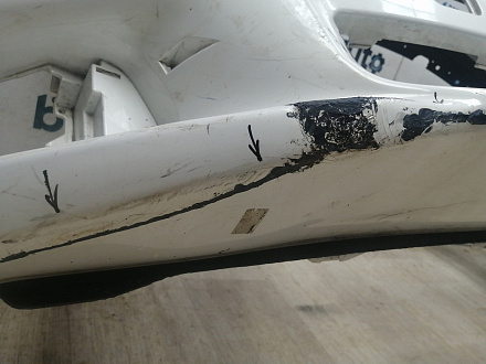 AA045724; Бампер передний; без паркт.; под омыват. (62022-4HB0H) для Infiniti Q50 (2013-2017)/БУ; Оригинал; Р1, Мелкий дефект; 