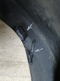 AA045935; Бампер передний; под паркт.; под омыват. (51117178068) для BMW 5 серия Е60 Е61/БУ; Оригинал; Р1, Мелкий дефект; 