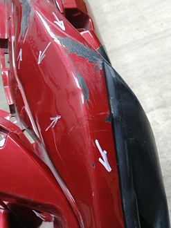 AA045833; Бампер передний; без паркт.; без омыват. (6400J025ZZ) для Mitsubishi ASX I рест.2 (2016- 2019)/БУ; Оригинал; Р1, Мелкий дефект; 