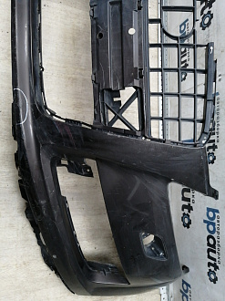 AA045518; Бампер передний; под паркт.; под омыват. (4L0 807 437 H) для Audi Q7 I рест. (2010-2015)/БУ; Оригинал; Р1, Мелкий дефект; 