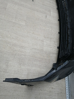 AA045951; Бампер передний; под паркт.; под омыват. (52119-0E220) для Toyota Highlander III (2014 — 2016)/БУ; Оригинал; Р1, Мелкий дефект; 