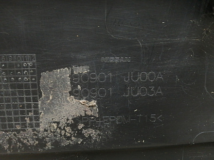 AA045279; Накладка крышки багажника нижняя, пластик (90901-JU00A) для Nissan X-Trail T31/БУ; Оригинал; Р1, Мелкий дефект; 