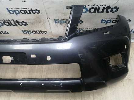 AA046003; Бампер передний; под паркт.; под омыват. (52119-60E01) для Toyota Land Cruiser Prado 150 (2010 — 2013)/БУ; Оригинал; Р1, Мелкий дефект; 