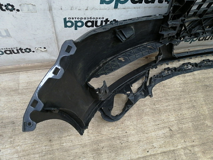 AA028998; Бампер передний; под паркт.; под омыват. (4L0 807 437 H) для Audi Q7 I рест. (2010-2015)/БУ; Оригинал; Р1, Мелкий дефект; 