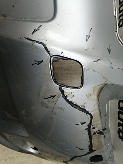 AA045637; Бампер передний; без паркт.; под омыват. (52119-05190) для Toyota Avensis/БУ; Оригинал; Р2, Удовлетворительное; 