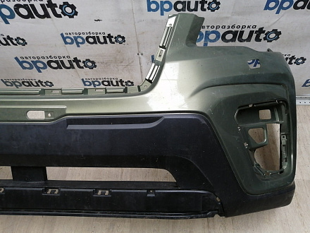 AA046327; Бампер передний; без паркт.; под омыват. (57704-SJ000) для Subaru Forester V (2018-2021)/БУ; Оригинал; Р1, Мелкий дефект; 