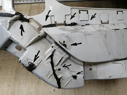 AA044979; Бампер передний; без паркт.; под омыват. (86511-2W000) для Hyundai Santa Fe III (2012 - 2015)/БУ; Оригинал; Р2, Удовлетворительное; 