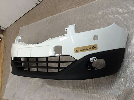 AA005431; Бампер передний; без паркт.; под омыват. (62022-BR10H) для Nissan Qashqai/БУ; Оригинал; Р0, Хорошее; 326, Белый