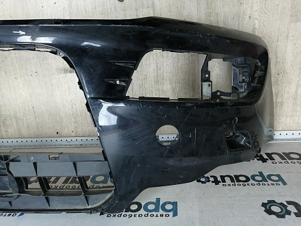 BA000166; Бампер передний; под паркт.; под омыват. (4G0 807 437) для Audi A6 C7/БУ; Оригинал; Р1, Мелкий дефект; 