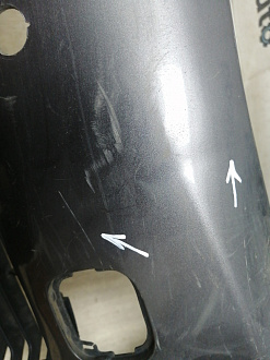 AA045950; Бампер передний; под паркт.; под омыват. (52119-0E220) для Toyota Highlander III (2014 — 2016)/БУ; Оригинал; Р1, Мелкий дефект; 