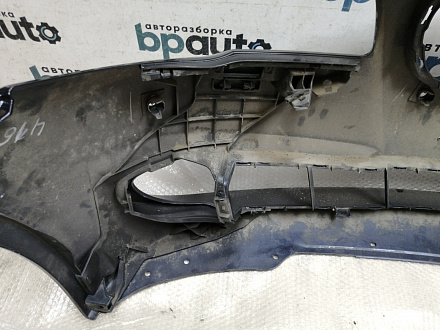 AA004123; Бампер передний, 4 отв. под датчики; под паркт.; под омыват. (51117200712) для BMW 5 серия F10 F11/БУ; Оригинал; Р0, Хорошее; (416) Темно-синий перламутр