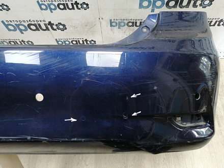 AA044427; Бампер задний; под паркт. (52159-12B30) для Toyota Corolla 150 рест. (2010-2013)/БУ; Оригинал; Р1, Мелкий дефект; 