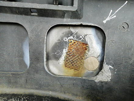 AA045297; Бампер передний; под паркт.; под омыват. (51117033694) для BMW 5 серия Е60 Е61/БУ; Оригинал; Р2, Удовлетворительное; 