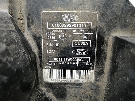 AA026830; Фара галоген правая (6C11-13W029-DG) для Ford Transit (2006-2014)/БУ; Оригинал; Р1, Мелкий дефект; 