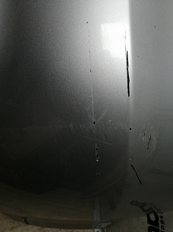 AA046118; Бампер задний; без паркт. (86611-4Y000) для Kia Rio III Sedan (2011- 2015)/БУ; Оригинал; Р1, Мелкий дефект; 