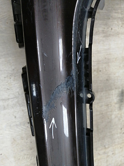 AA045535; Бампер передний; под паркт.; под омыват. (4L0 807 437 H) для Audi Q7 I рест. (2010-2015)/БУ; Оригинал; Р2, Удовлетворительное; 