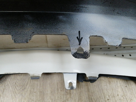 BA000206; Бампер передний; под паркт.; под омыват. (62022-1ME0H) для Infiniti/БУ; Оригинал; Р1, Мелкий дефект; 